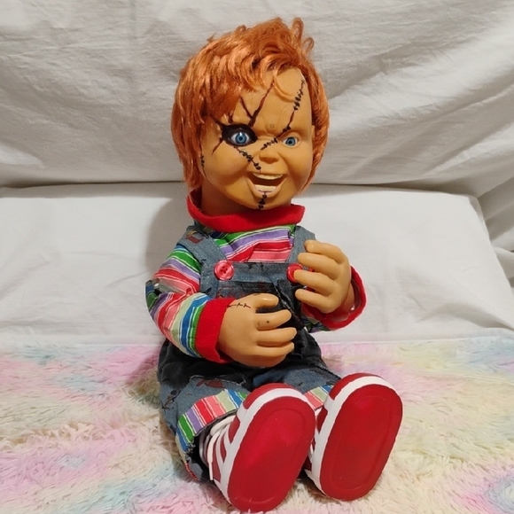 Bride Of Chucky Talking Striped Multicolor Chucky Doll Knife Missing #43